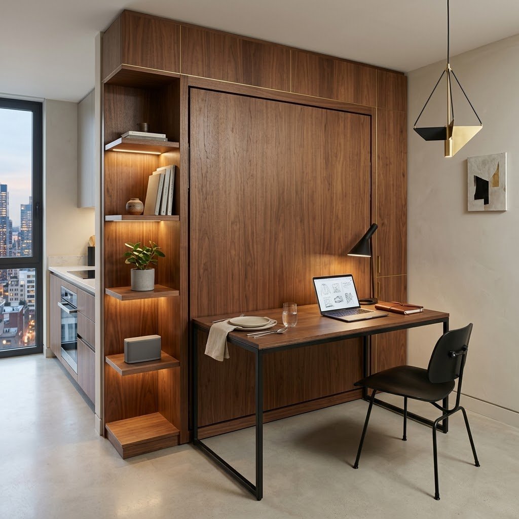 The Hidden Murphy Bed Studio - student studio idea