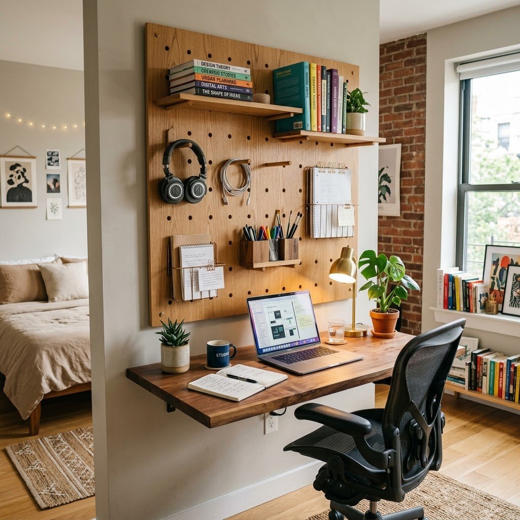The Vertical Pegboard Organizer - student studio idea