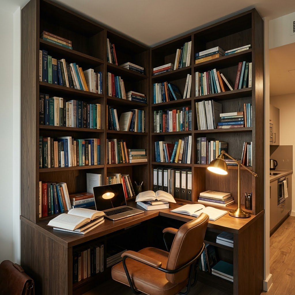 The Wrap-Around Corner Library - student studio idea