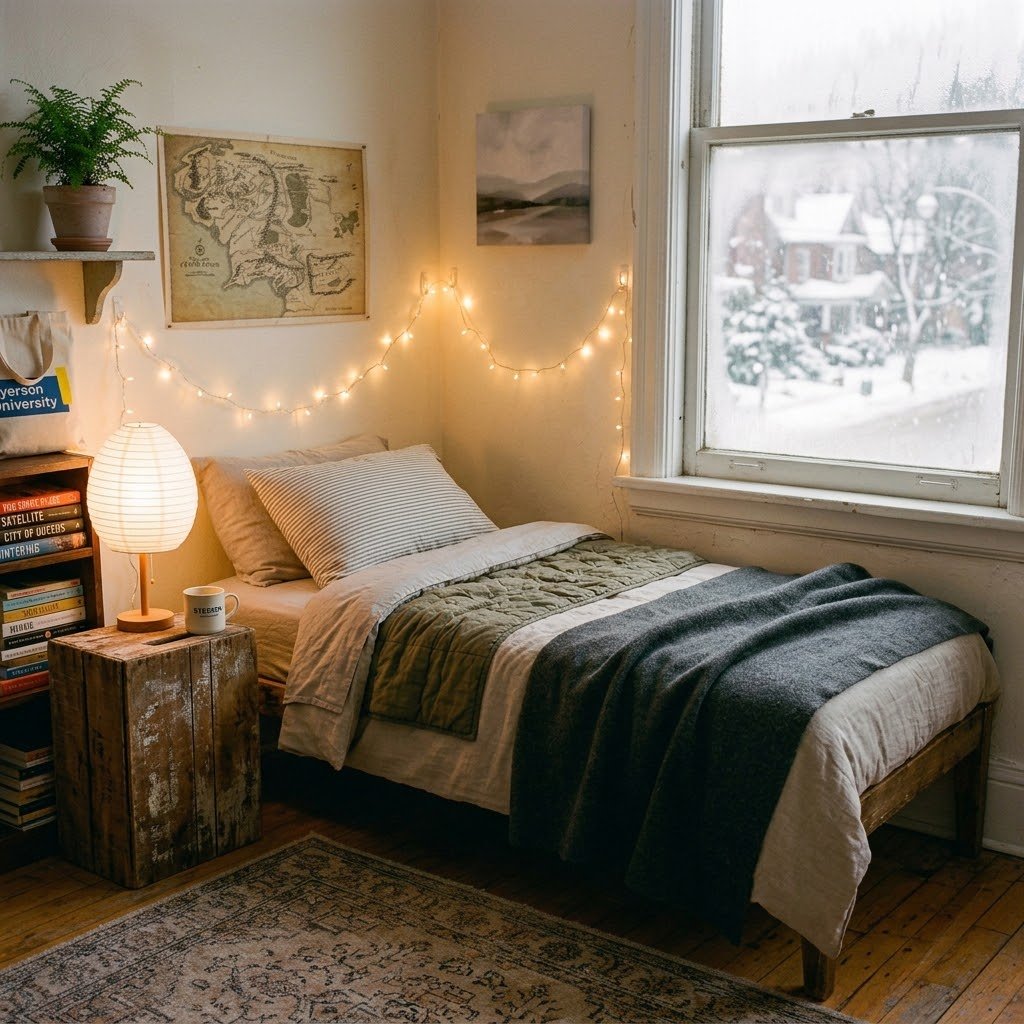 The Fairy-Light Headboard Wall - student studio idea