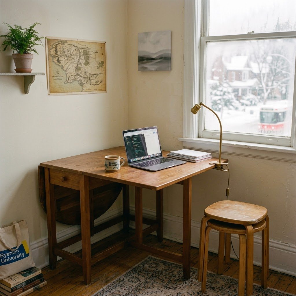 The Foldable Dining-Desk Combo - student studio idea