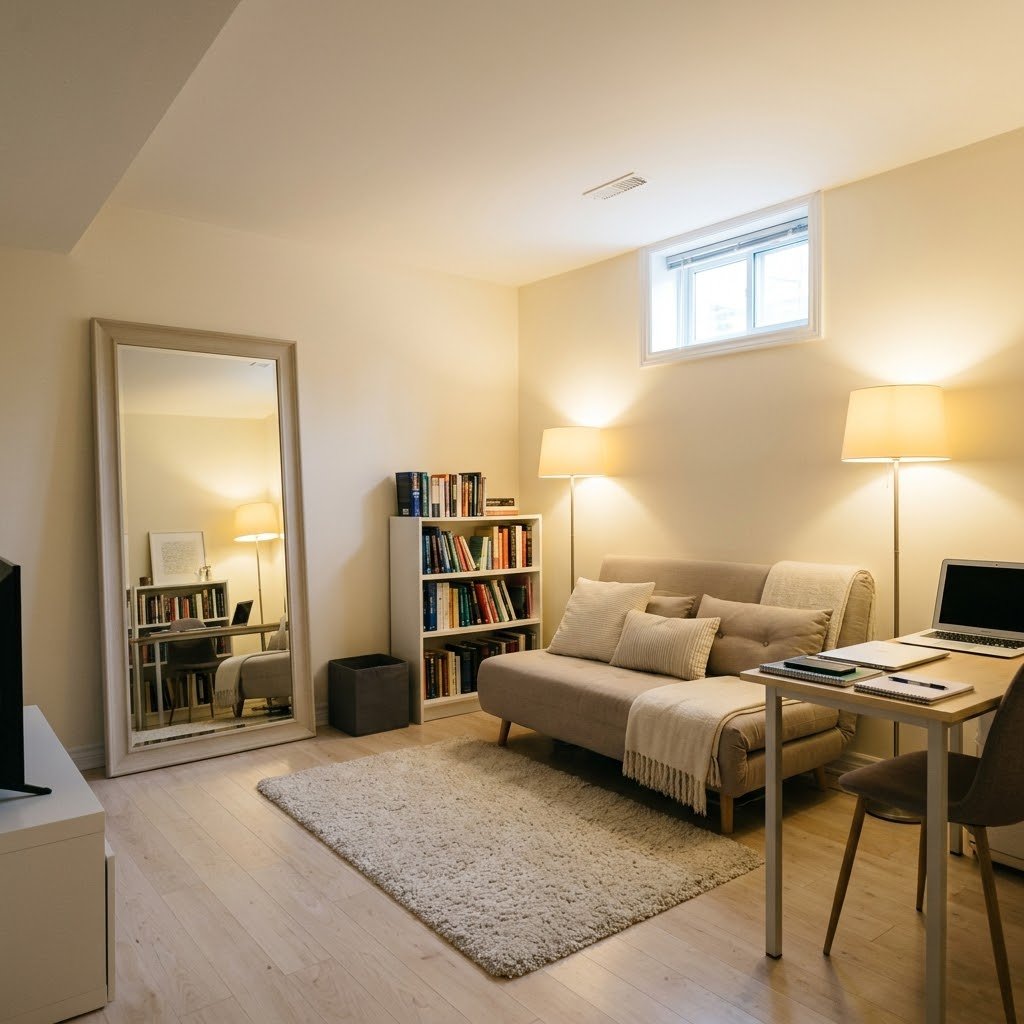 The Warm-Lit Basement Suite - student studio idea
