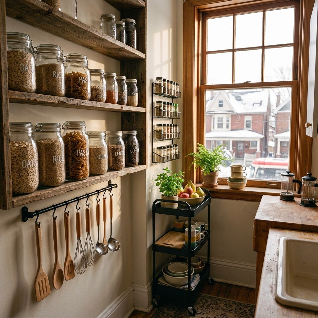 The Rolling Cart Kitchen Island - student studio idea
