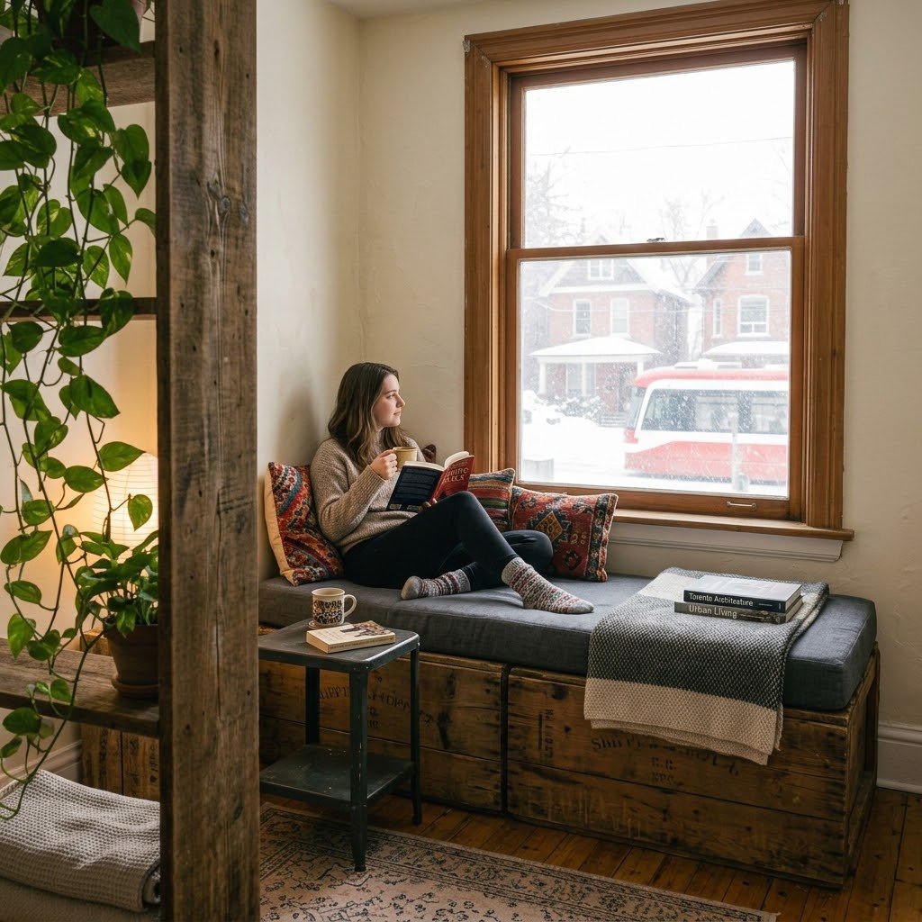 The Storage Crate Window Seat - student studio idea