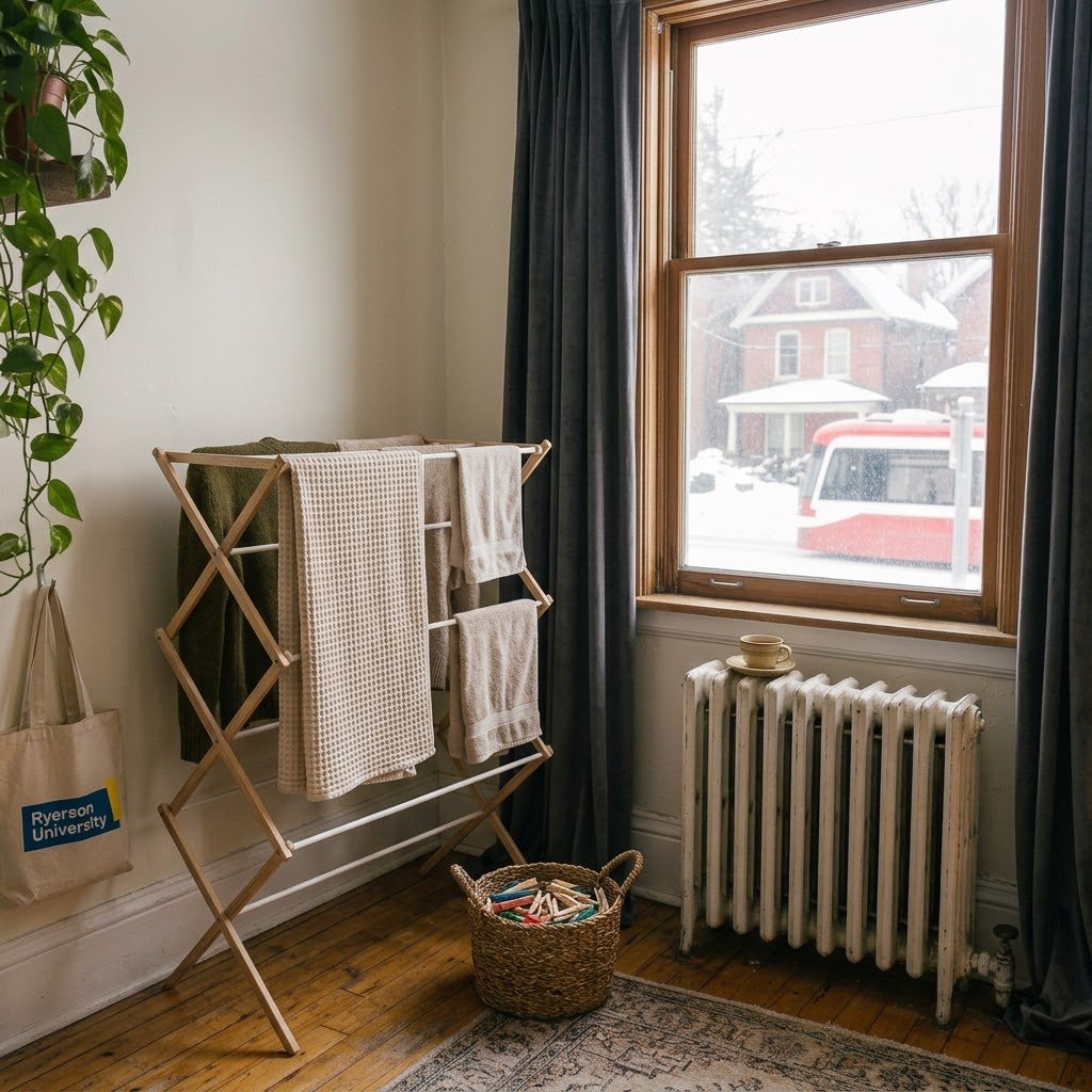 The Indoor Drying Rack Corner - student studio idea