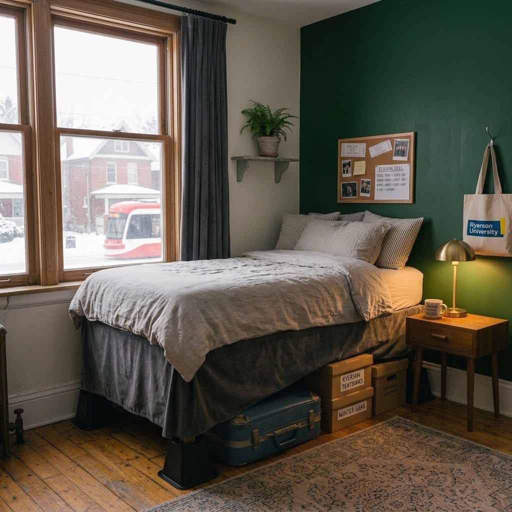 The Bed Riser Storage Hack - student studio idea