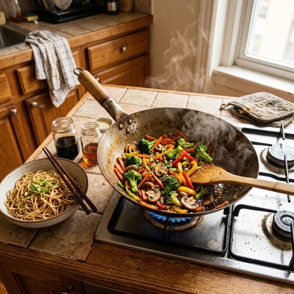 The Fridge Clean-Out Veggie Stir-Fry