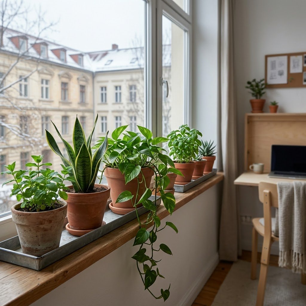 The Window-Ledge Herb and Plant Row The Window-Ledge Herb and Plant Row