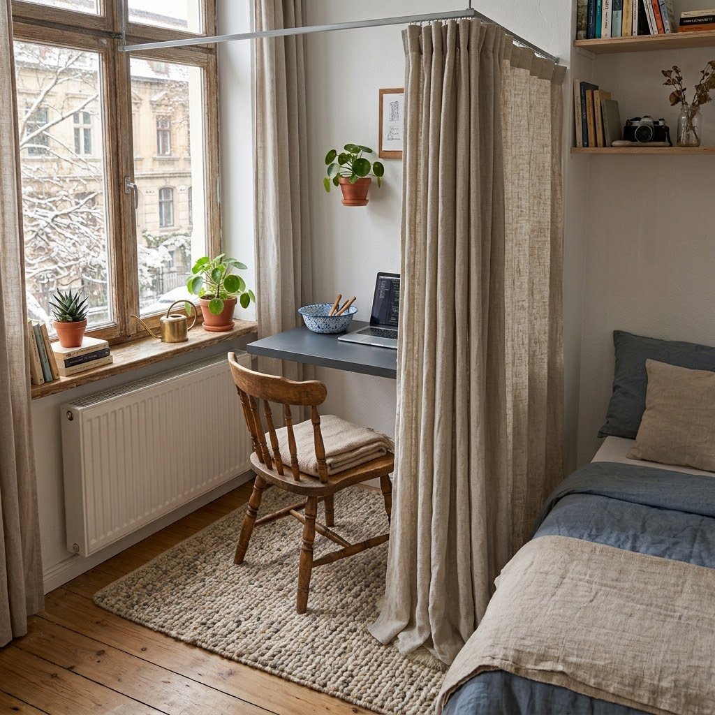 The Linen Curtain Room Divider The Linen Curtain Room Divider