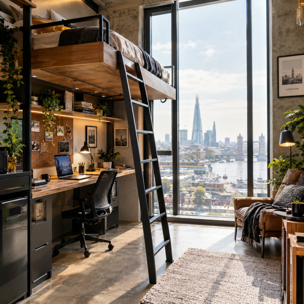 The Elevated Industrial Loft - student studio idea